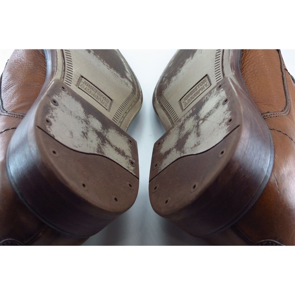 Johnston‎ & Murphy Derby Oxfords Brown Leather Men Shoes Size 10.5 Medium